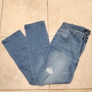 d. jeans Light Blue Straight Leg Jeans Distressed